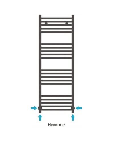 Полотенцесушитель водяной 1200х400 белый глянец Сунержа Модус 12-0250-1240