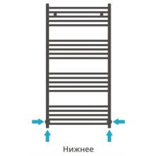 Полотенцесушитель водяной 1200х600 золотой матовый Сунержа Модус 032-0250-1260