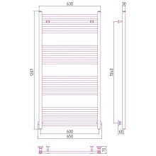 Полотенцесушитель водяной 1200х600 темный титан муар Сунержа Модус 15-0250-1260