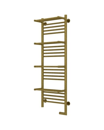 Полотенцесушитель электрический 1200х400 состаренная бронза МЭМ правый Сунержа Богема с полкой 2.0 05-5209-1240