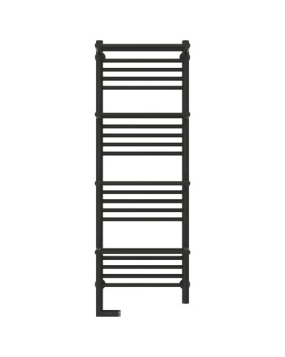 Полотенцесушитель электрический 1200х400 темный титан муар МЭМ левый Сунержа Богема с полкой 2.0 15-5208-1240