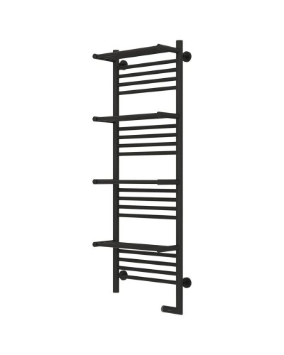 Полотенцесушитель электрический 1200х400 темный титан муар МЭМ правый Сунержа Богема с полкой 2.0 15-5209-1240