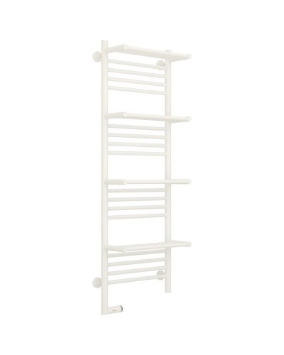 Полотенцесушитель электрический 1200х400 белый матовый МЭМ левый Сунержа Богема с полкой 2.0 30-5208-1240