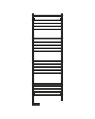 Полотенцесушитель электрический 1200х400 черный матовый МЭМ левый Сунержа Богема с полкой 2.0 31-5208-1240