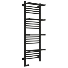 Полотенцесушитель электрический 1200х400 черный матовый МЭМ левый Сунержа Богема с полкой 2.0 31-5208-1240