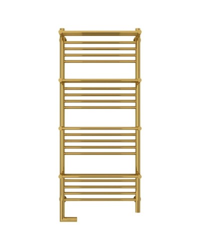 Полотенцесушитель электрический 1200х500 золотой МЭМ левый Сунержа Богема с полкой 2.0 03-5208-1250