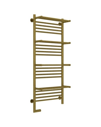 Полотенцесушитель электрический 1200х500 состаренная бронза МЭМ левый Сунержа Богема с полкой 2.0 05-5208-1250