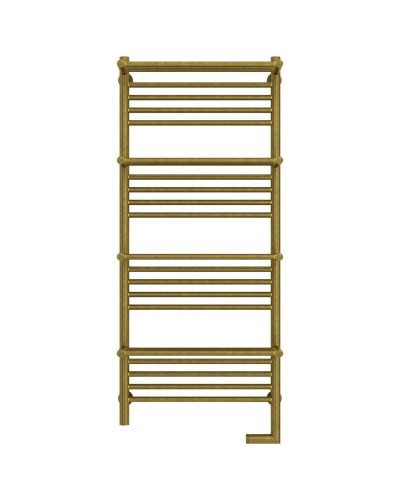 Полотенцесушитель электрический 1200х500 состаренная бронза МЭМ правый Сунержа Богема с полкой 2.0 05-5209-1250