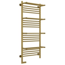 Полотенцесушитель электрический 1200х500 состаренная латунь МЭМ левый Сунержа Богема с полкой 2.0 051-5208-1250