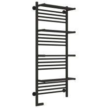 Полотенцесушитель электрический 1200х500 темный титан муар МЭМ левый Сунержа Богема с полкой 2.0 15-5208-1250