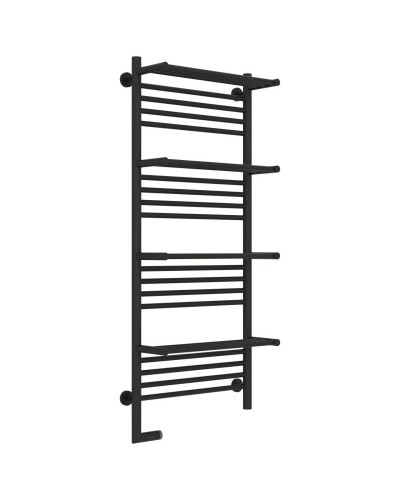 Полотенцесушитель электрический 1200х500 темный титан муар МЭМ левый Сунержа Богема с полкой 2.0 15-5208-1250