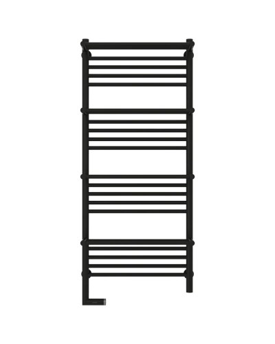 Полотенцесушитель электрический 1200х500 черный матовый МЭМ левый Сунержа Богема с полкой 2.0 31-5208-1250