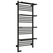 Полотенцесушитель электрический 1200х500 черный матовый МЭМ левый Сунержа Богема с полкой 2.0 31-5208-1250