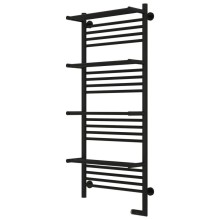 Полотенцесушитель электрический 1200х500 черный матовый МЭМ правый Сунержа Богема с полкой 2.0 31-5209-1250