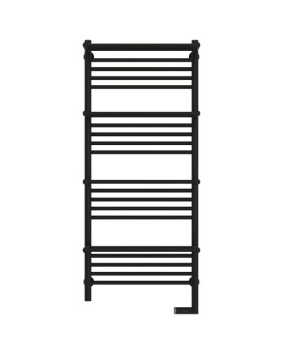 Полотенцесушитель электрический 1200х500 черный матовый МЭМ правый Сунержа Богема с полкой 2.0 31-5209-1250