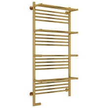 Полотенцесушитель электрический 1200х600 золотой МЭМ левый Сунержа Богема с полкой 2.0 03-5208-1260