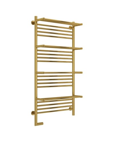 Полотенцесушитель электрический 1200х600 золотой МЭМ левый Сунержа Богема с полкой 2.0 03-5208-1260