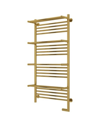 Полотенцесушитель электрический 1200х600 золотой МЭМ правый Сунержа Богема с полкой 2.0 03-5209-1260