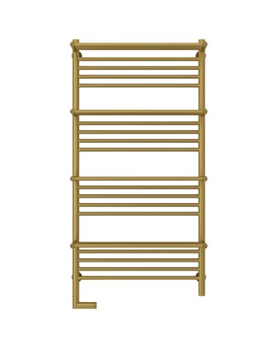 Полотенцесушитель электрический 1200х600 состаренная латунь МЭМ левый Сунержа Богема с полкой 2.0 051-5208-1260