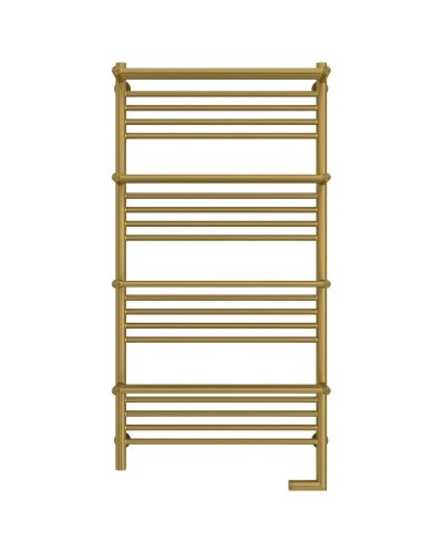 Полотенцесушитель электрический 1200х600 состаренная латунь МЭМ правый Сунержа Богема с полкой 2.0 051-5209-1260