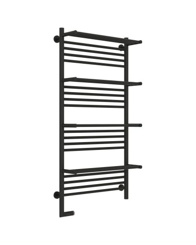 Полотенцесушитель электрический 1200х600 темный титан муар МЭМ левый Сунержа Богема с полкой 2.0 15-5208-1260