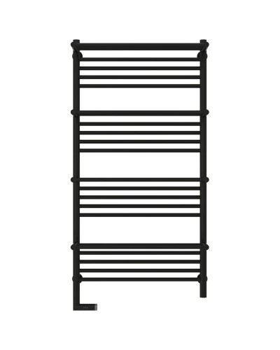 Полотенцесушитель электрический 1200х600 черный матовый МЭМ левый Сунержа Богема с полкой 2.0 31-5208-1260