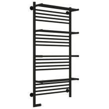 Полотенцесушитель электрический 1200х600 черный матовый МЭМ левый Сунержа Богема с полкой 2.0 31-5208-1260