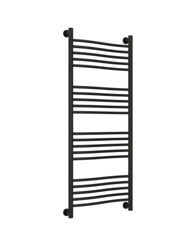 Полотенцесушитель водяной 1200х500 черный матовый Сунержа Флюид+ 31-0222-1250
