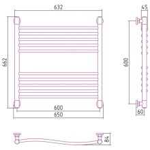 Полотенцесушитель водяной 600х600 черный матовый Сунержа Флюид+ 31-0222-6060