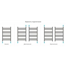 Полотенцесушитель водяной 1000х600 белый глянец Сунержа Флюид+ 12-0222-1060