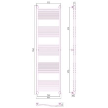 Полотенцесушитель водяной 1900х500 Сунержа Флюид+ 00-0222-1950