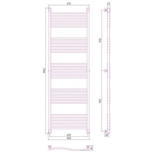 Полотенцесушитель водяной 1900х600 состаренная бронза Сунержа Флюид+ 05-0222-1960