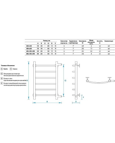 Водяной полотенцесушитель Energy Step 600x400 EWTR0STEP0604000000 Хром
