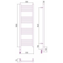 Полотенцесушитель электрический 1000х300 шампань матовая МЭМ правый Сунержа Модус 3.0 022-5701-1030