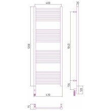 Полотенцесушитель электрический 1200х400 золотой матовый МЭМ правый Сунержа Модус 3.0 032-5701-1240