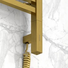 Полотенцесушитель электрический 600х500 состаренная латунь МЭМ левый Сунержа Модус 3.0 051-5700-6050