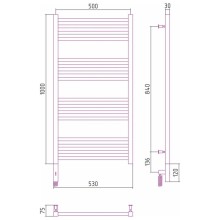 Полотенцесушитель электрический 1000х500 сатин МЭМ левый Сунержа Модус 3.0 071-5700-1050