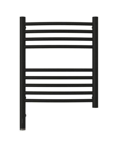 Полотенцесушитель электрический 500х400 черный матовый МЭМ левый, перемычка выгнутая Сунержа Богема 3.0 31-5802-5040