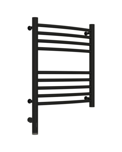 Полотенцесушитель электрический 500х400 черный матовый МЭМ левый, перемычка выгнутая Сунержа Богема 3.0 31-5802-5040