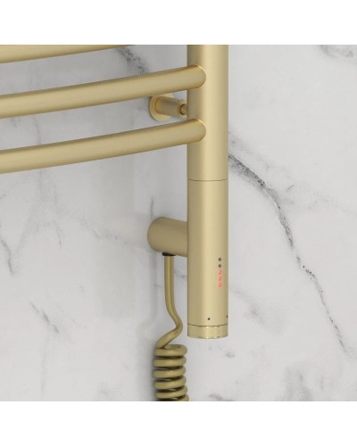 Полотенцесушитель электрический 500х400 шампань матовая МЭМ правый, перемычка выгнутая Сунержа Богема 3.0 022-5803-5040