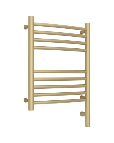 Полотенцесушитель электрический 500х400 шампань матовая МЭМ правый, перемычка выгнутая Сунержа Богема 3.0 022-5803-5040