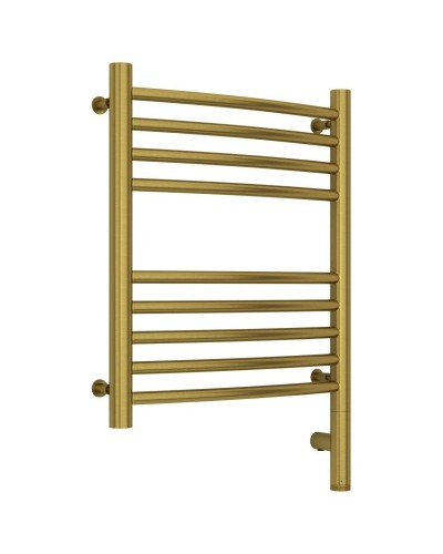 Полотенцесушитель электрический 500х400 состаренная латунь МЭМ правый, перемычка выгнутая Сунержа Богема 3.0 051-5803-5040