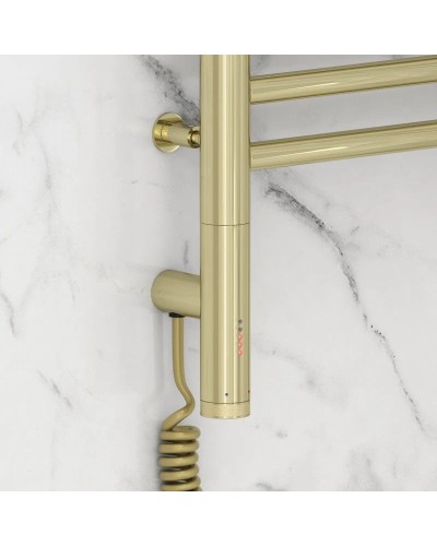 Полотенцесушитель электрический 500х400 шампань МЭМ левый, перемычка прямая Сунержа Богема 3.0 020-5804-5040