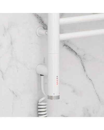 Полотенцесушитель электрический 500х400 белый глянец МЭМ левый, перемычка прямая Сунержа Богема 3.0 12-5804-5040