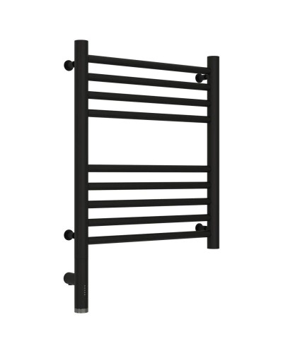 Полотенцесушитель электрический 500х400 черный матовый МЭМ левый, перемычка прямая Сунержа Богема 3.0 31-5804-5040