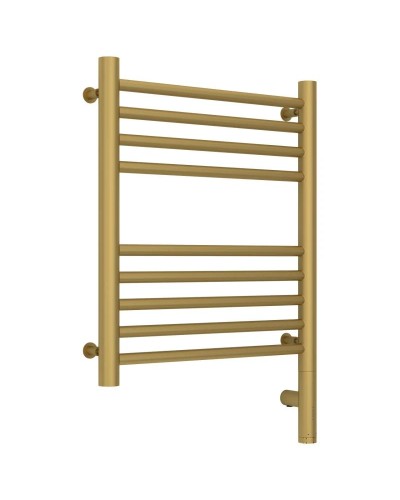 Полотенцесушитель электрический 500х400 золотой матовый МЭМ правый, перемычка прямая Сунержа Богема 3.0 032-5805-5040