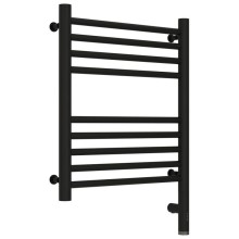 Полотенцесушитель электрический 500х400 черный матовый МЭМ правый, перемычка прямая Сунержа Богема 3.0 31-5805-5040