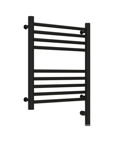 Полотенцесушитель электрический 500х400 черный матовый МЭМ правый, перемычка прямая Сунержа Богема 3.0 31-5805-5040