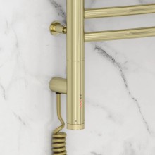 Полотенцесушитель электрический 600х400 шампань МЭМ левый, перемычка выгнутая Сунержа Богема 3.0 020-5802-6040