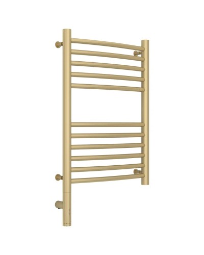 Полотенцесушитель электрический 600х400 шампань матовая МЭМ левый, перемычка выгнутая Сунержа Богема 3.0 022-5802-6040